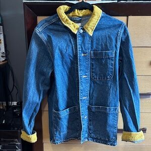 Free assembly Blue Denim Jacket with Yellow Trim